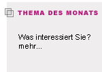 Thema des Monats